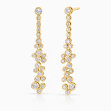 Brincos Cascata Diamantes em Ouro Amarelo 18K