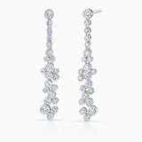 Brincos Cascata de Diamantes em Ouro Branco 18 K
