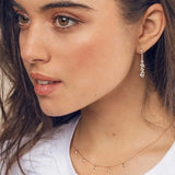 Diamond Waterfall Earrings in 18k Rose Gold