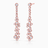 Diamond Waterfall Earrings in 18k Rose Gold