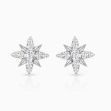 Pendientes Rosa de los Vientos en Oro Blanco de 18 Kt