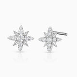 Pendientes Rosa de los Vientos en Oro Blanco de 18 Kt