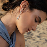 Diamond Garden Earrings in 18k White Gold