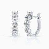 Diamond Garden Earrings in 18k White Gold