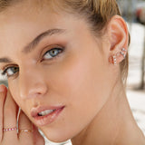 Diamond Garden Earrings in 18k Rose Gold