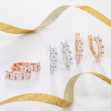 Diamond Garden Earrings in 18k Rose Gold