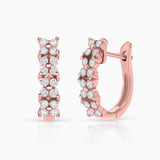 Diamond Garden Earrings in 18k Rose Gold