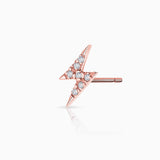 Diamond Flash Piercing Earring in 18k Rose Gold