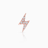 Diamond Flash Piercing Earring in 18k Rose Gold