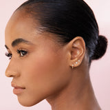 Diamond Flash Piercing Earring in 18k Yellow Gold