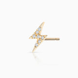 Diamond Flash Piercing Earring in 18k Yellow Gold