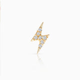Diamond Flash Piercing Earring in 18k Yellow Gold