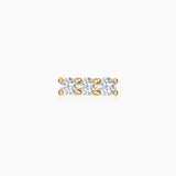 Diamond Line Piercing Earring in 18k Yellow Gold