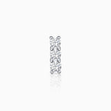 Diamond Line Piercing Earring in 18k White Gold