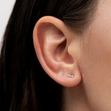 Brinco Piercing Line Diamonds em ouro rosa 18 K