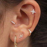 Brinco Piercing Line Diamonds em ouro rosa 18 K