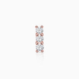 Brinco Piercing Line Diamonds em ouro rosa 18 K