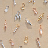 Charm para Pendiente de Aro Trex de Diamantes en Oro Amarillo de 18 Kt