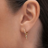Charm para Pendiente de Aro Punk de Diamantes en Oro Amarillo de 18 Kt