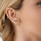 Charm para Pendiente de Aro Punk de Diamantes en Oro Amarillo de 18 Kt