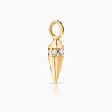 Charm para Pendiente de Aro Punk de Diamantes en Oro Amarillo de 18 Kt