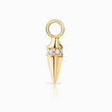 Charm para Pendiente de Aro Punk de Diamantes en Oro Amarillo de 18 Kt