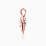 Punk Diamond Earring Charm in 18k Rose Gold