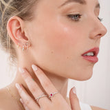 Pendientes Milett de Diamantes en Oro Rosa de 18 Kt