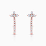 Pendientes Milett de Diamantes en Oro Rosa de 18 Kt