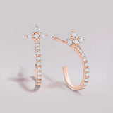 Pendientes Milett de Diamantes en Oro Rosa de 18 Kt