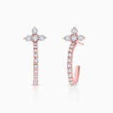 Pendientes Milett de Diamantes en Oro Rosa de 18 Kt