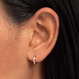 Pendiente Piercing Crax de Diamante en Oro Rosa de 18 Kt