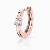 Pendiente Piercing Crax de Diamante en Oro Rosa de 18 Kt