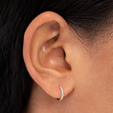 Sweet Diamonds Hoop Earring in 18k Yellow Gold