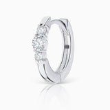 Pendiente Piercing Memphis de Diamantes en Oro Blanco de 18 Kt