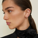 Brinco de piercing Memphis Ruby e diamante em ouro rosa 18K