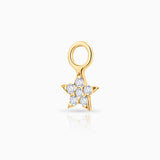 Charm para Pendiente de Aro Estrella Moon Diamonds en Oro Amarillo de 18 Kt
