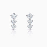 Brincos Trinity Diamonds em ouro branco 18 K