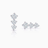Brincos Trinity Diamonds em ouro branco 18 K
