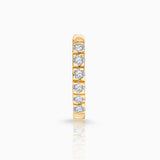 Brinco de argola MINI Piercing Petite Diamonds em ouro amarelo 18K