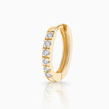 Brinco de argola MINI Piercing Petite Diamonds em ouro amarelo 18K