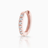 Brinco de argola MINI Piercing Petite Diamonds em ouro rosa 18K