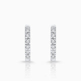 Pendientes Petite Diamonds Aro MINI en Oro Blanco de 18 Kt