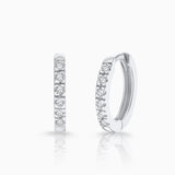 Pendientes Petite Diamonds Aro MINI en Oro Blanco de 18 Kt
