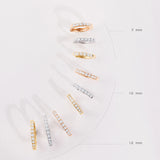 Pendiente Piercing Petite Diamonds Aro MINI en Oro Blanco de 18 K