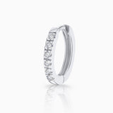 Pendiente Piercing Petite Diamonds Aro MINI en Oro Blanco de 18 K