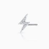 Brinco de piercing Flash Diamonds em ouro branco 18 K