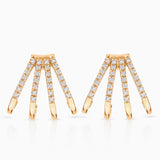 April Diamond Earrings in 18k Yellow Gold
