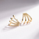 April Diamond Earrings in 18k Yellow Gold
