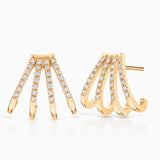 April Diamond Earrings in 18k Yellow Gold